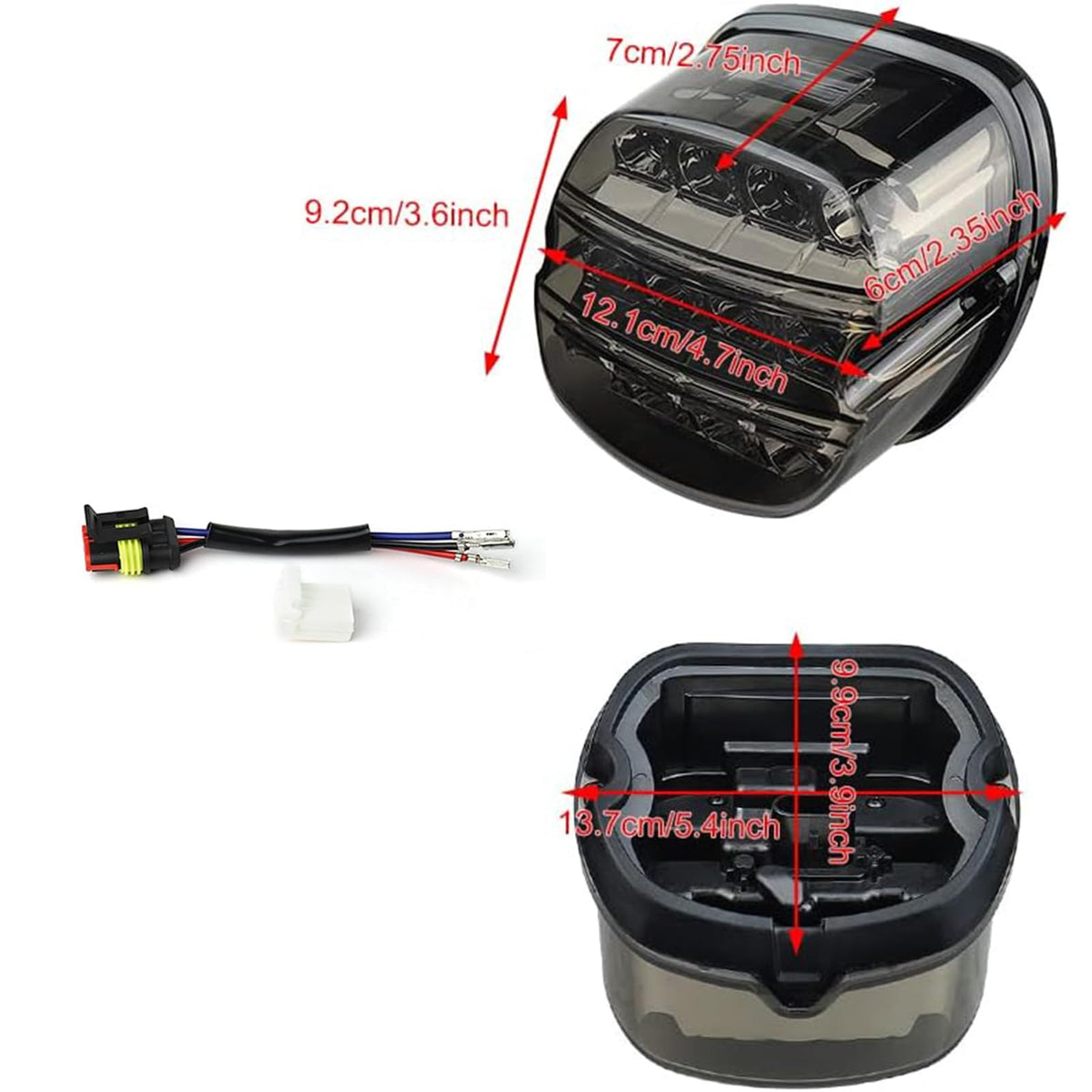 Atubeix tail light IP67 sealed connector detail protecting electronics from water