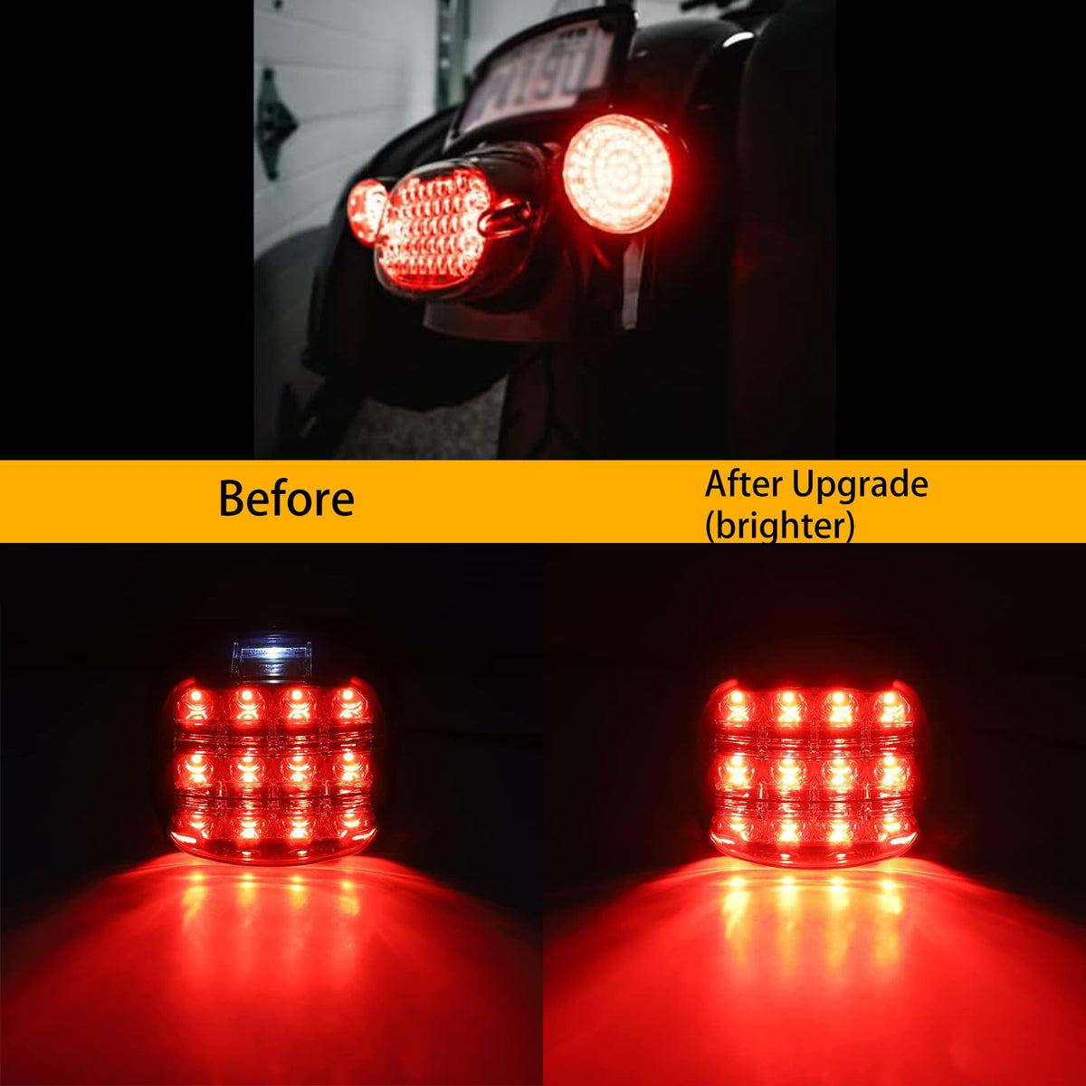 Atubeix tail light side profile with black housing offering sleek OEM style