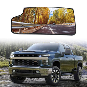 ATUOTPO mirror visible while towing to show improved sightlines and safety