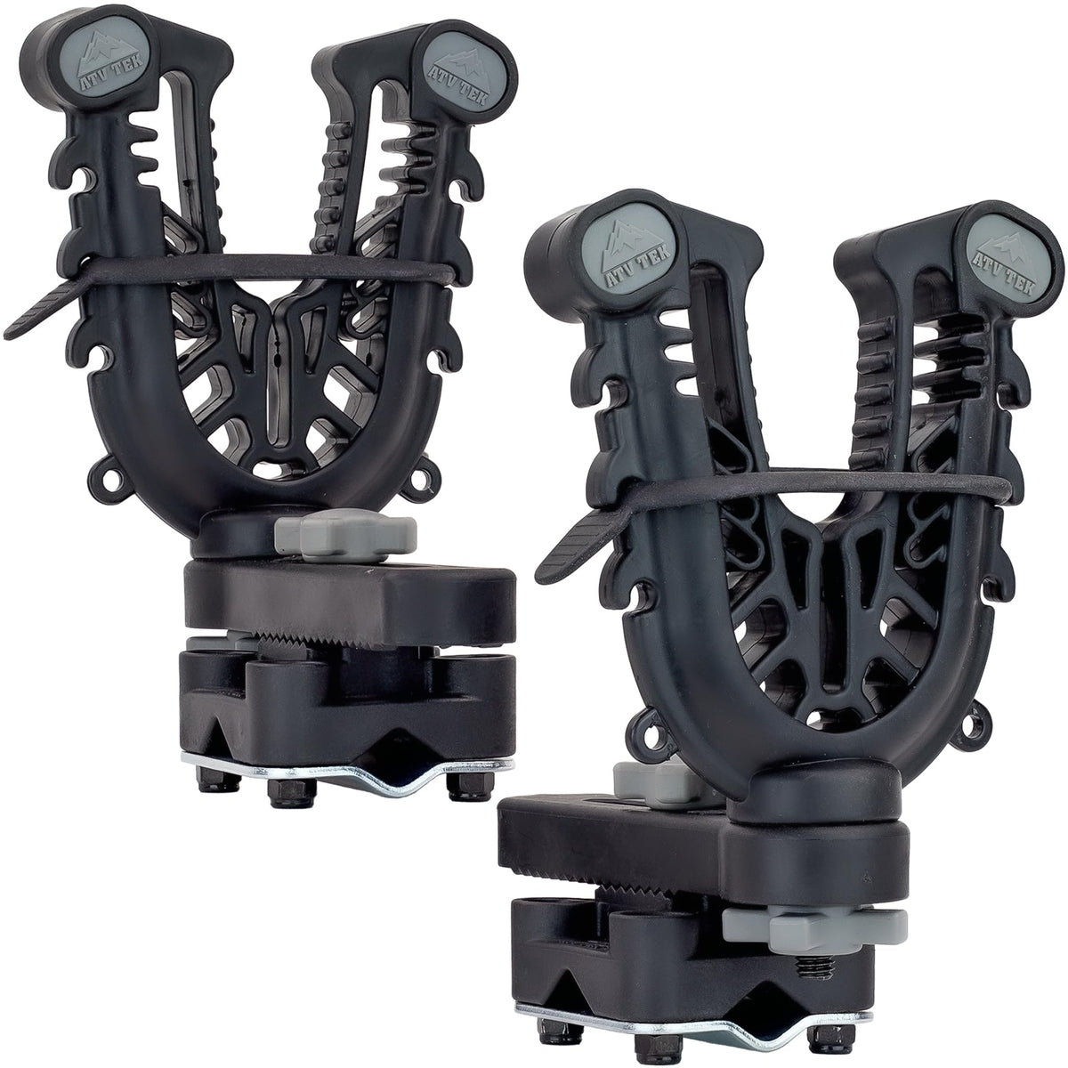 ATV TEK front-mounted FFG1 rack on ATV showing stable hold