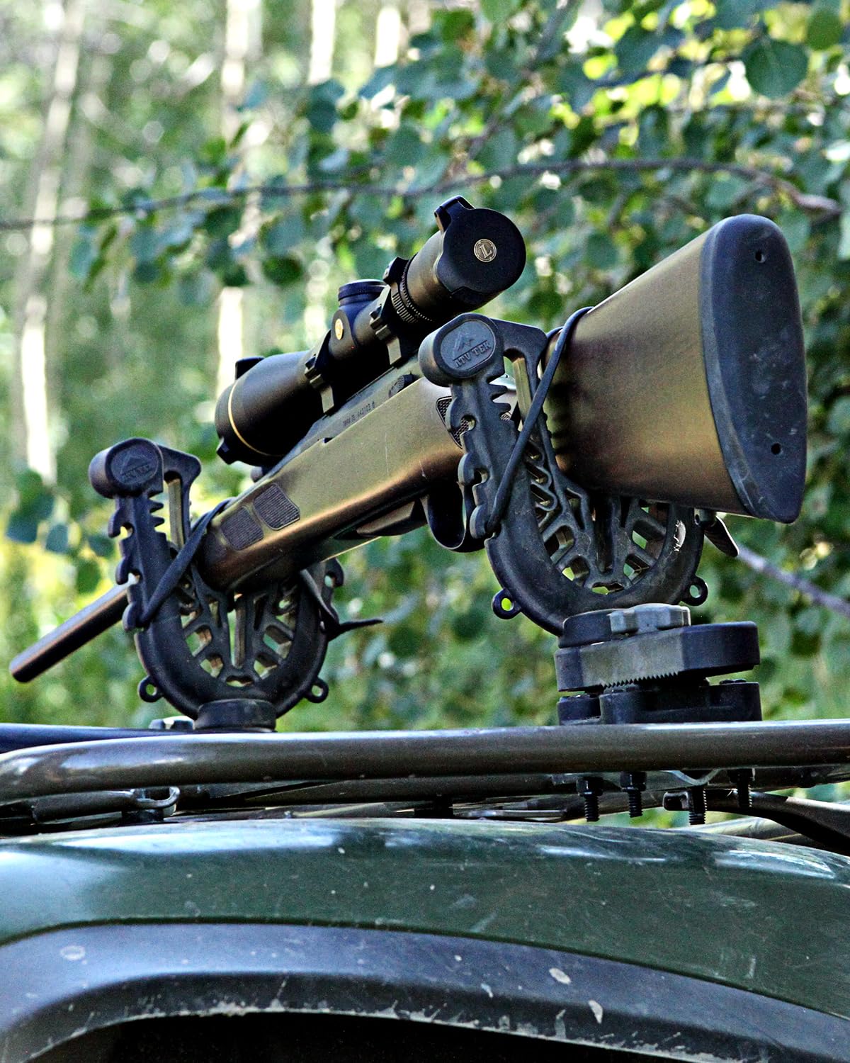 ATV TEK FFG1 securing bow and fishing rods for organized transport