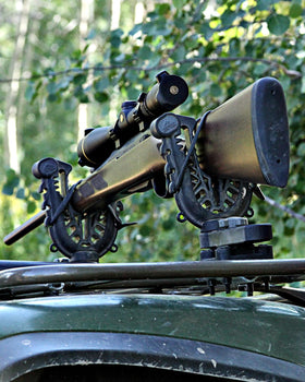 ATV TEK FFG1 securing bow and fishing rods for organized transport