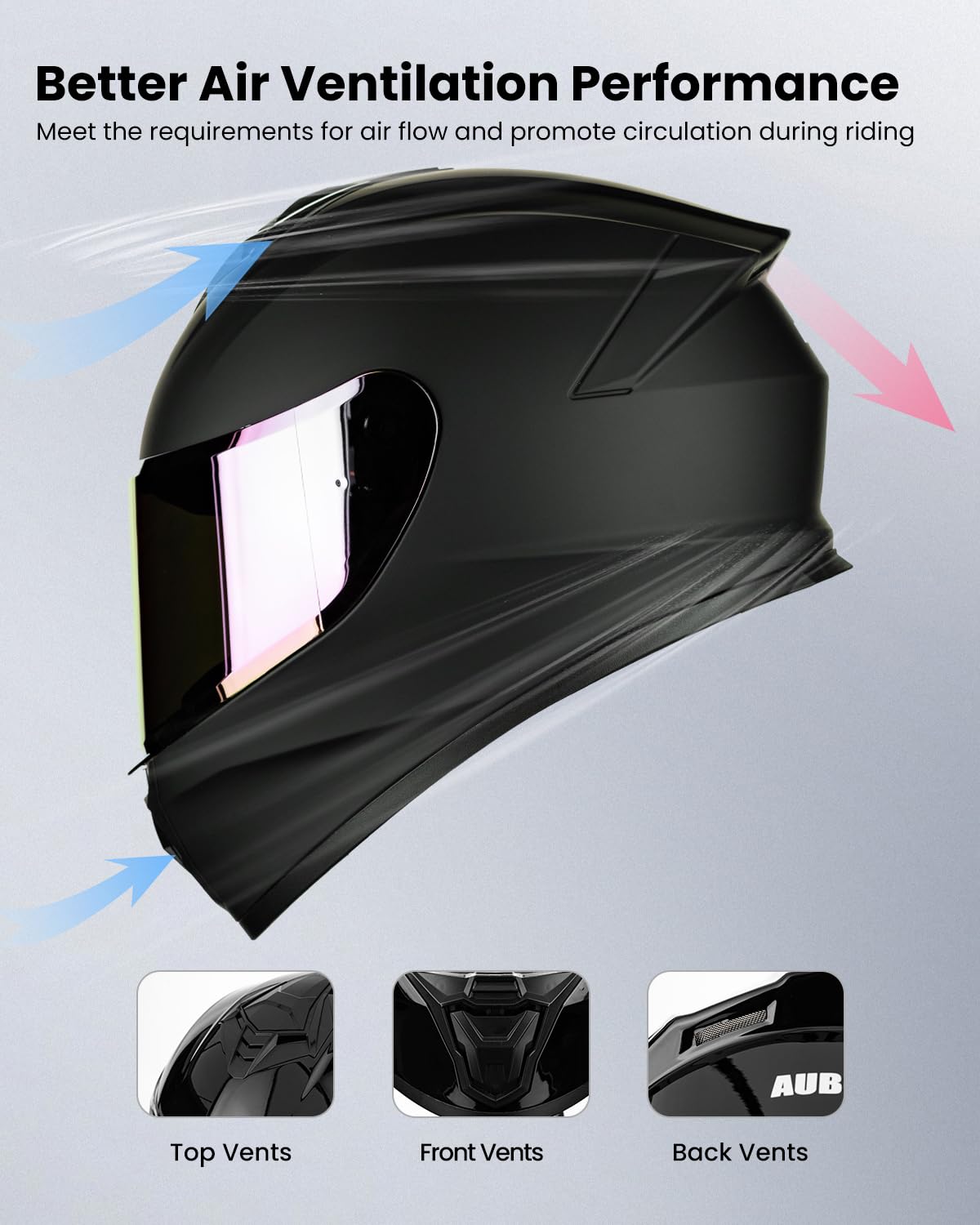AUBOA AU-T801 removable interior liner highlighting washable comfort benefit