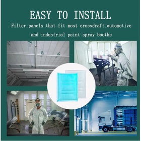 AUC filter installed in spray booth intake demonstrating easy fit