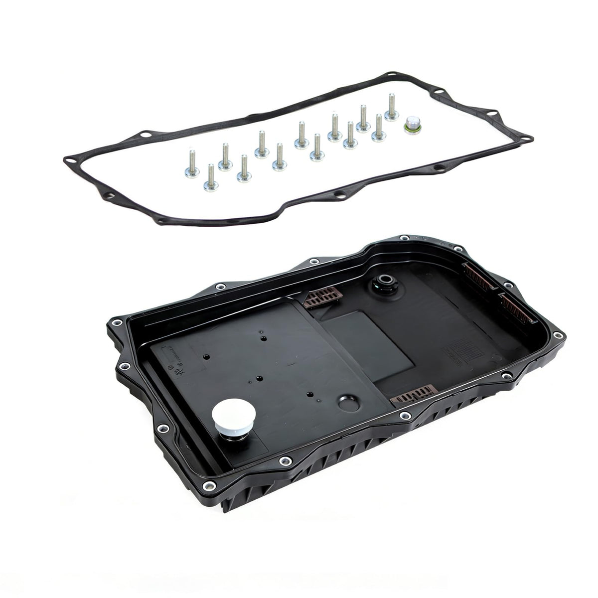 AUCERAMIC front view of pan kit showing full assembly and ready-to-install benefit
