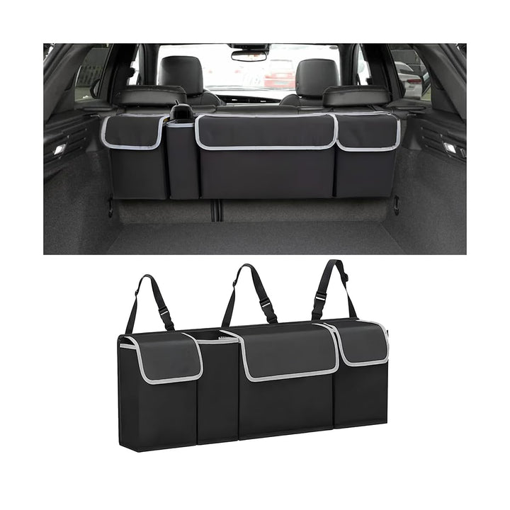 AUCELI hanging backseat organizer front view keeping trunk tidy