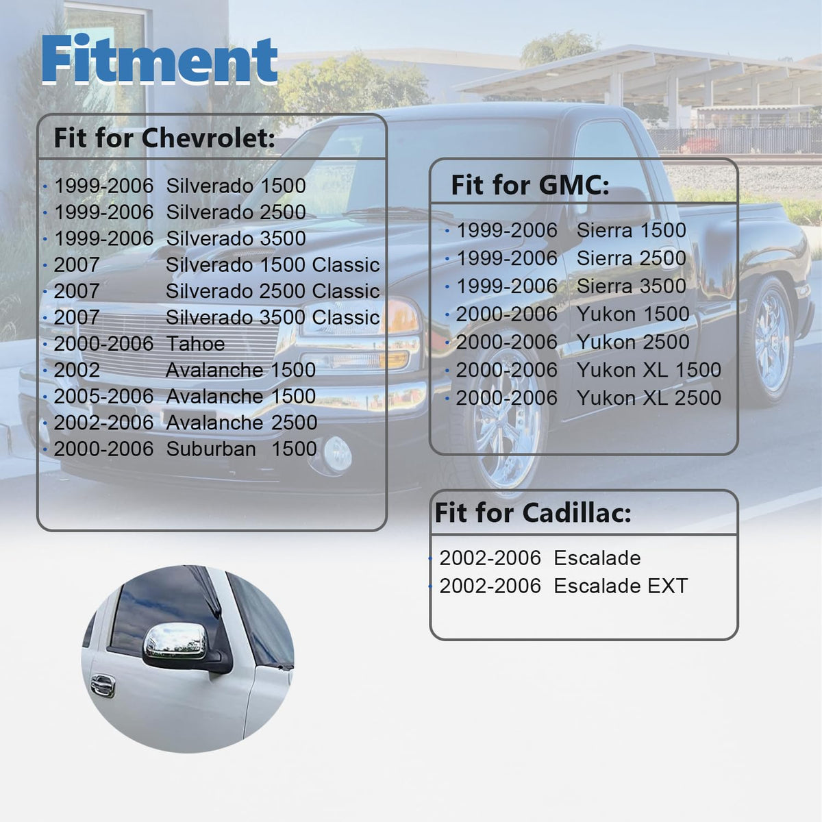 AUCERAMIC chrome mirror covers side profile detail highlighting seamless fit benefit