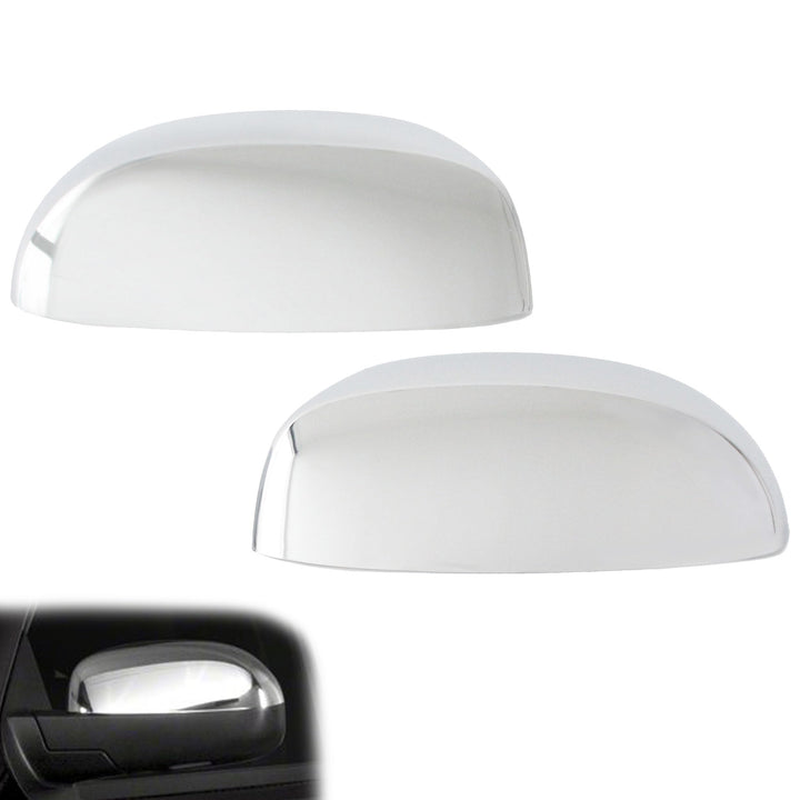 AUCERAMIC front view mirror covers showing clean chrome finish and restored look