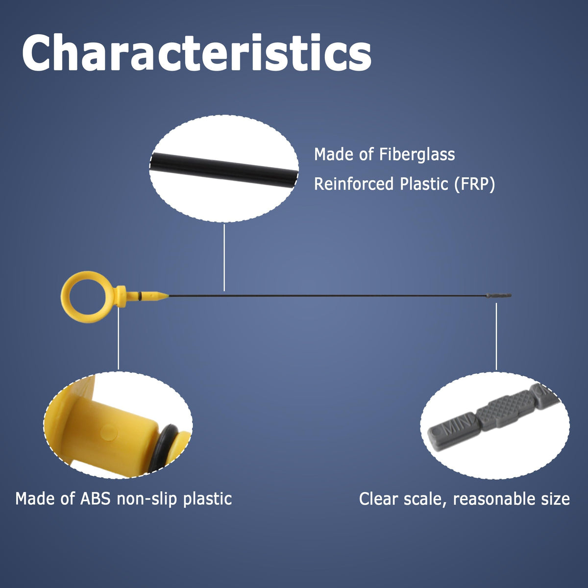 AUCERAMIC measurement markings close-up for accurate oil level readings
