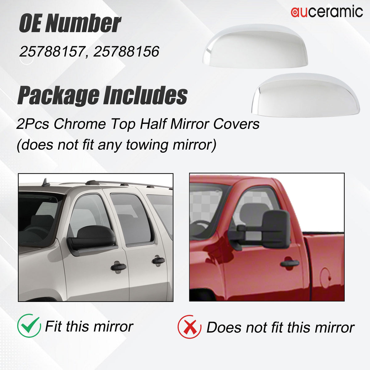 AUCERAMIC side angle mounted on Silverado demonstrating OEM-style fit