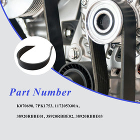 AUCERAMIC side profile showing belt length and form for correct tension and alignment