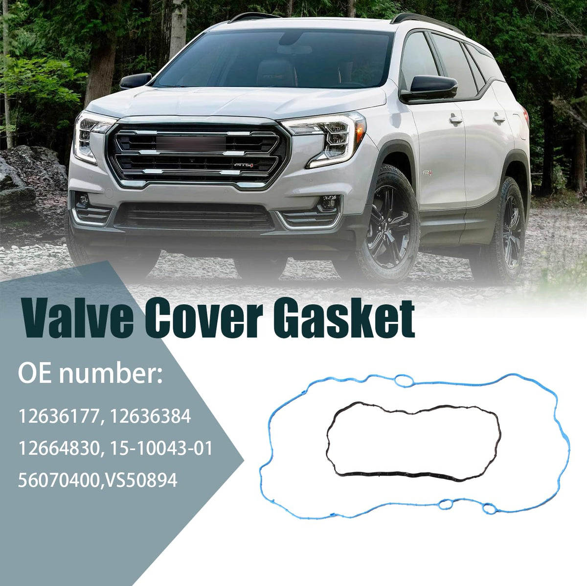 AUCERAMIC close-up of both valve cover gaskets illustrating fit and surface finish for reliable sealing