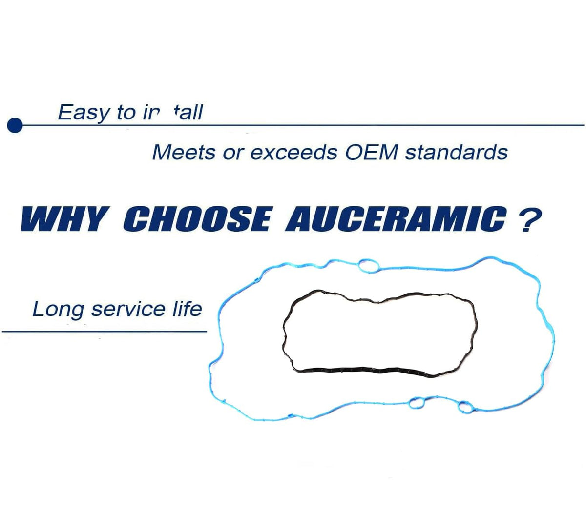 AUCERAMIC gasket kit on a workbench with tools illustrating ready-to-install convenience for DIY mechanics