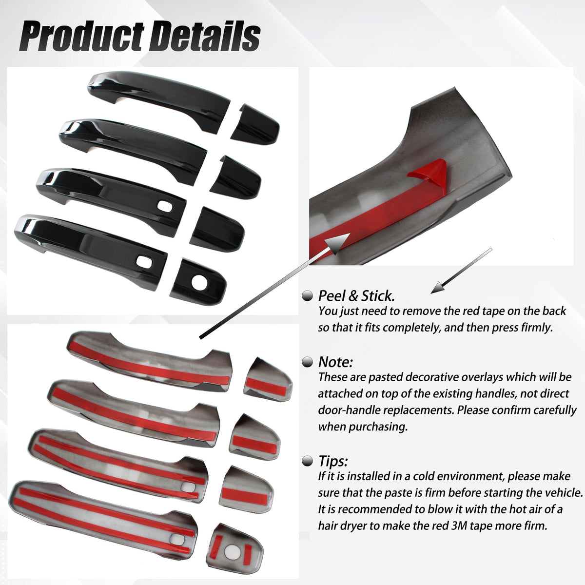 AUCERAMIC handle cover with water droplets showing weather resistance benefit