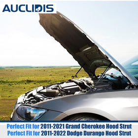 AUCLIDIS strut staged compressed and extended showing accurate OEM length measurements