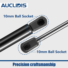 AUCLIDIS installed on camper shell lid showing stable lift support