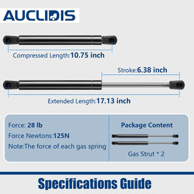 AUCLIDIS side profile extended at 17.13 inches for correct length match