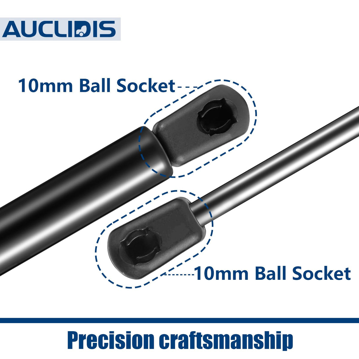 AUCLIDIS side profile of shaft and body highlighting durable finish and reliable operation