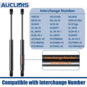 AUCLIDIS compressed and extended struts side-by-side to compare lengths