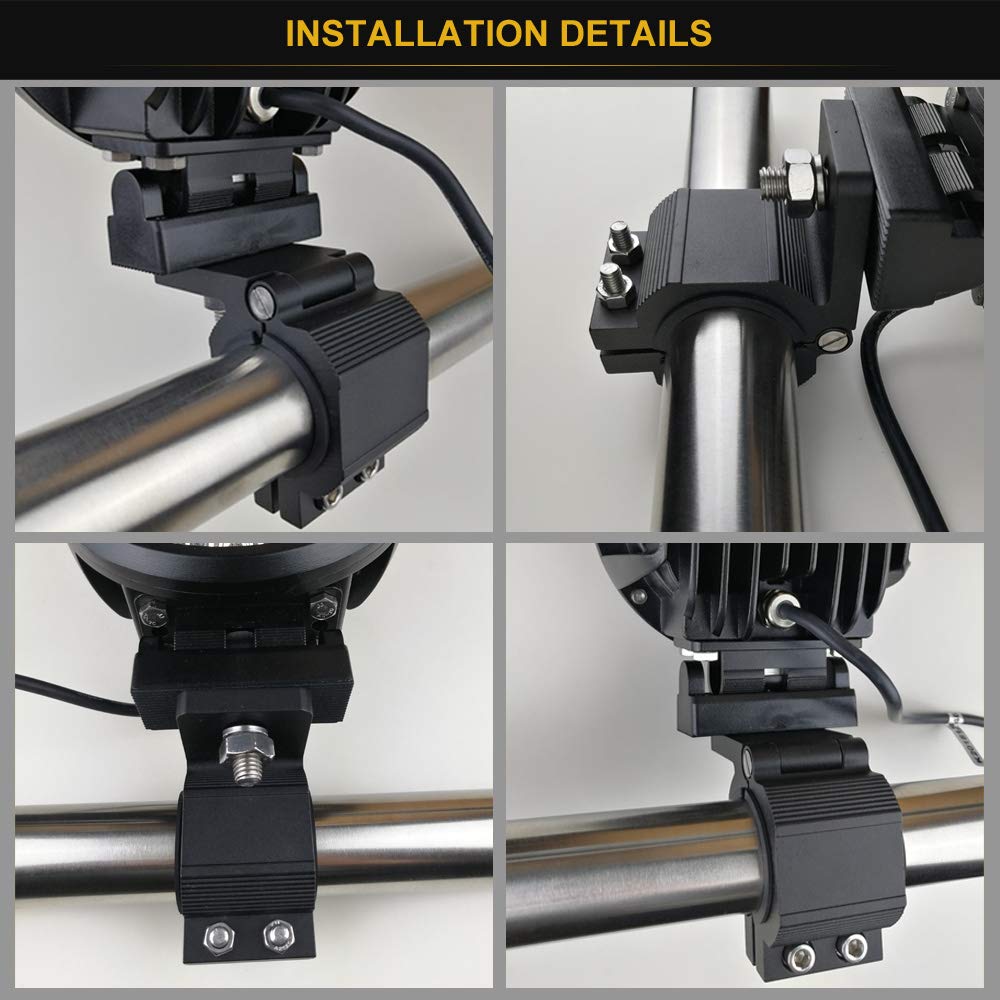 Audak clamp rotated 360 degrees showing adjustable aiming benefit