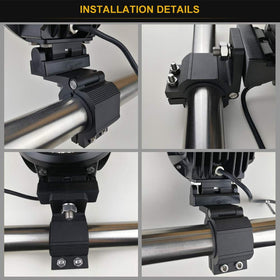 Audak clamp rotated 360 degrees showing adjustable aiming benefit