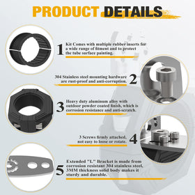 Audak rubber inserts displayed showing multi-size fit benefit