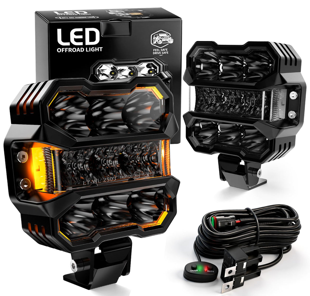 AUDEXEN front view pod showing bright face and durable housing for powerful output