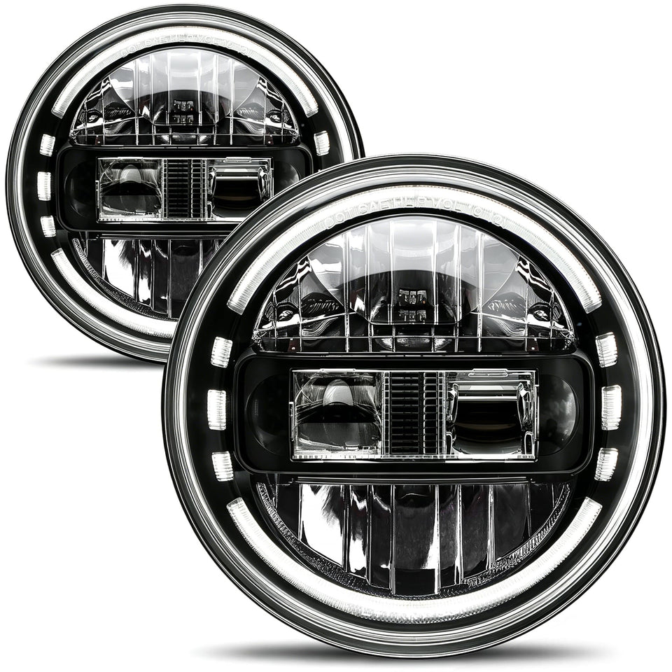 AUDEXEN front view showing full headlight assembly and improved visibility