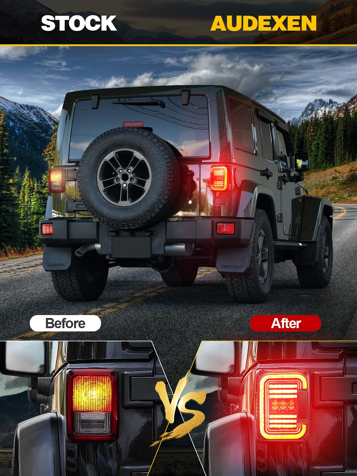 AUDEXEN reverse light illuminated at night improving rear visibility