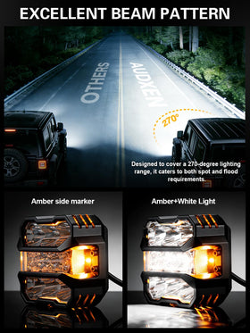 AUDEXEN amber side marker closeup improving side visibility in poor weather