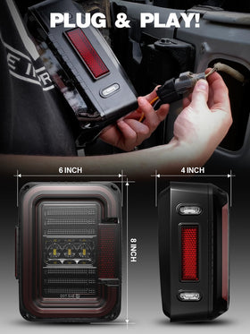 AUDEXEN tail light held by hand for scale demonstrating compact OEM fit