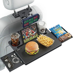 AUEOTUAR front view of tray table showing stable surface and holders