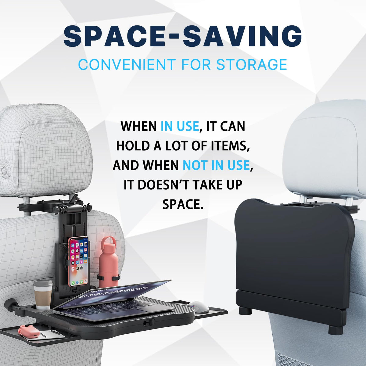 AUEOTUAR removable non-slip rubber mat protecting seat and keeping items secure