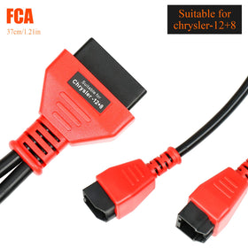 AUGOCOM cable next to OBD socket showing compact size and easy in-vehicle fitment