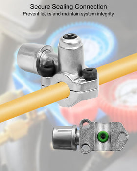 AUGREX close-up of BPV-31 threads and piercing screw for secure seal