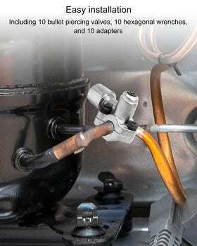AUGREX valve next to ruler showing compact scale and easy storage