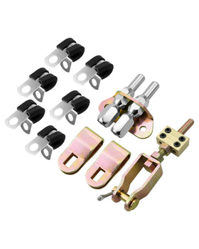 AUGREX hardware and U-clamp layout showing included fasteners for ready installation