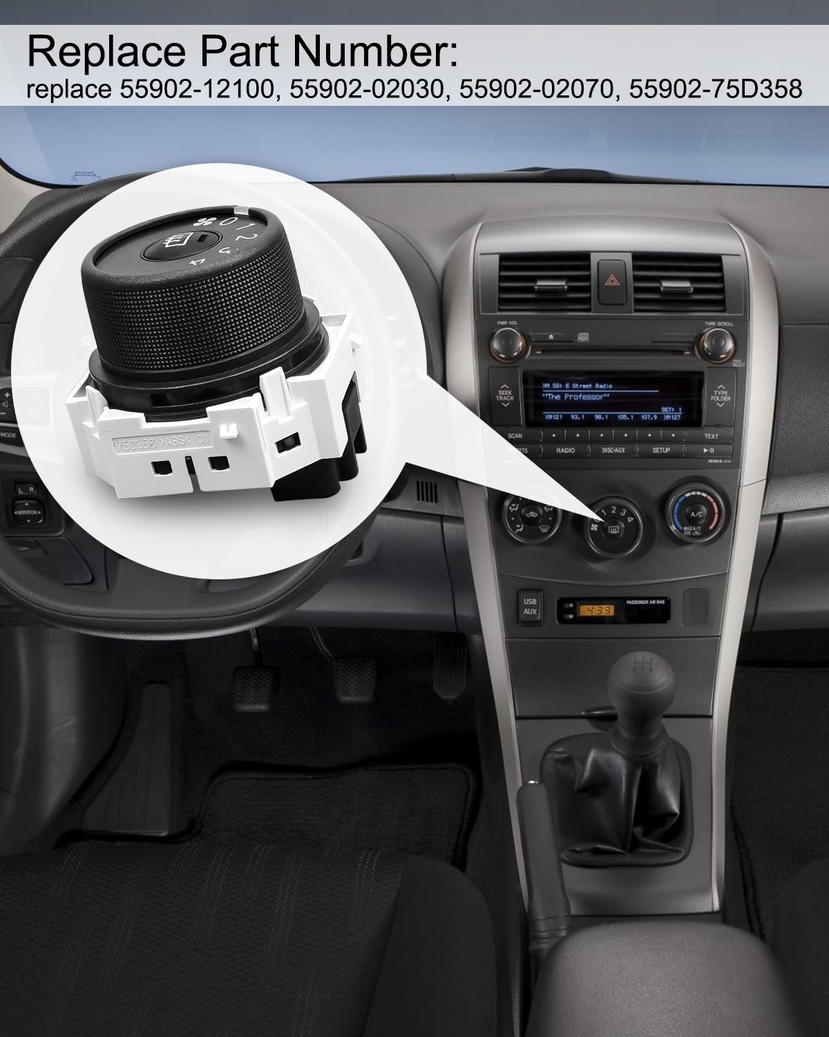 AUGREX plug connector view showing matching harness for fast plug-and-play installation