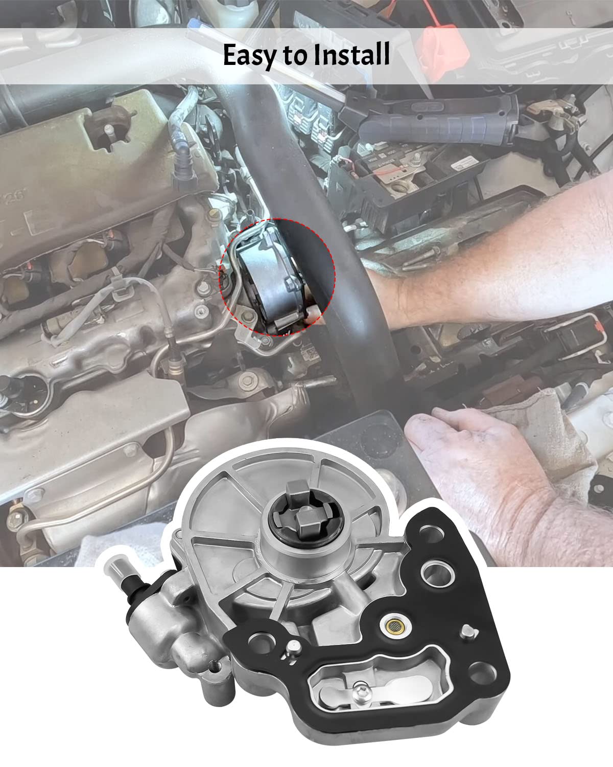 AUGREX pump mounted in engine bay demonstrating correct fit and installation benefit
