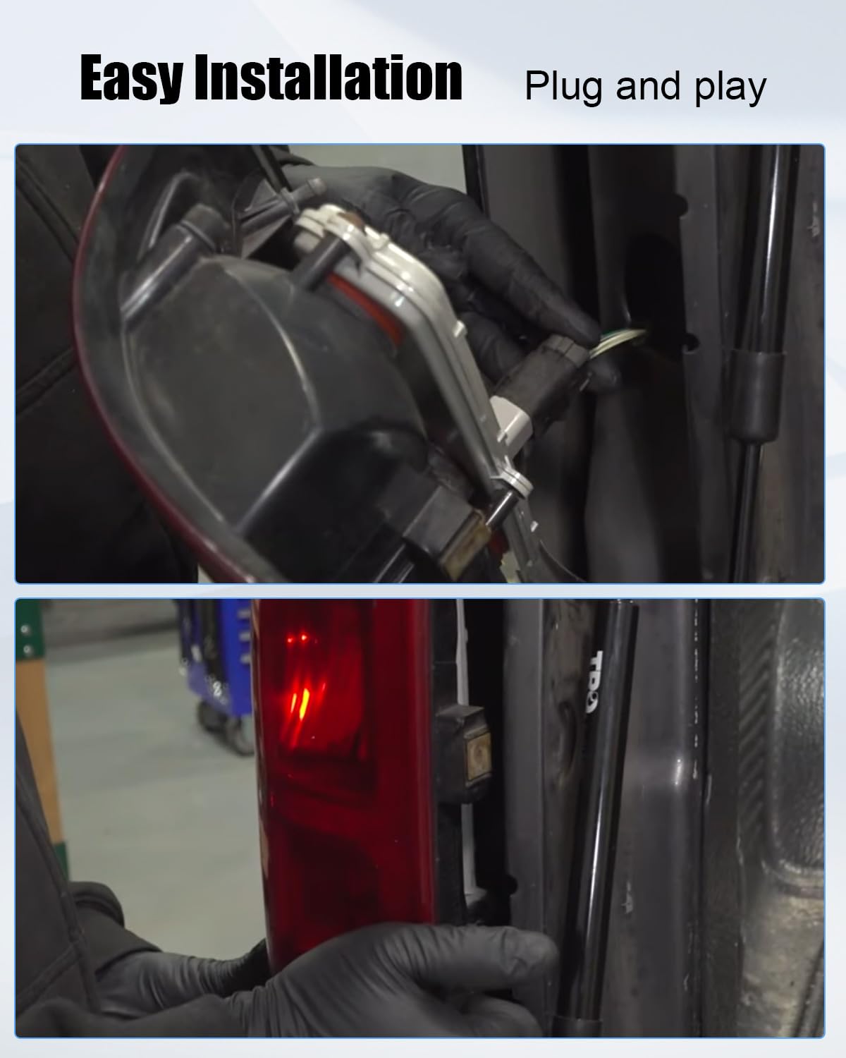 AUGREX board in garage during install for fast DIY tail light repair