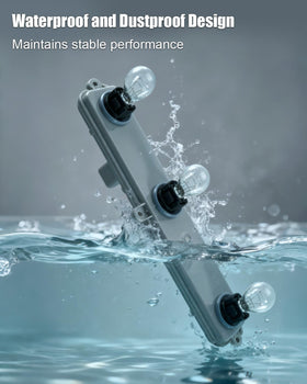 AUGREX sealed housing detail that protects against moisture and dust