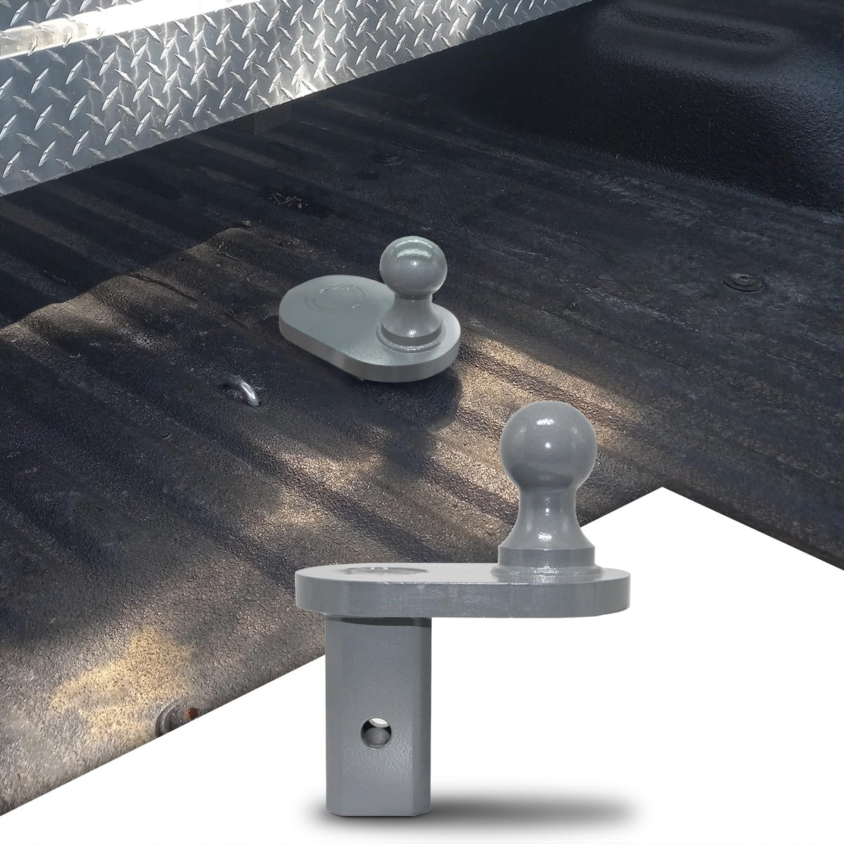 AUGSMIAR front view of gooseneck ball offering durable towing solution