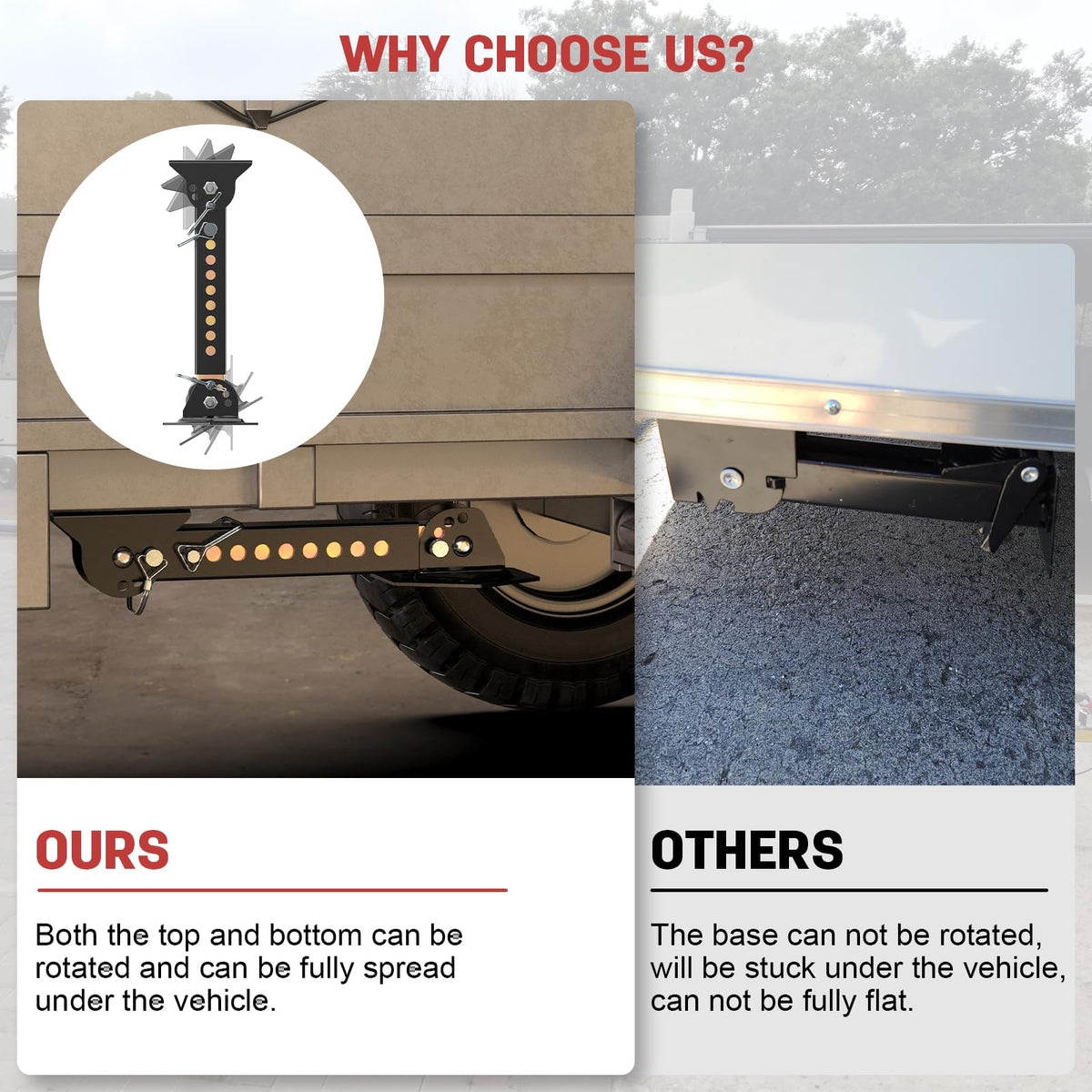 AUH folded flat storage position saving space and preventing damage during transport