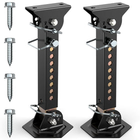 AUH front view mounted jack showing secure trailer support and improved stability