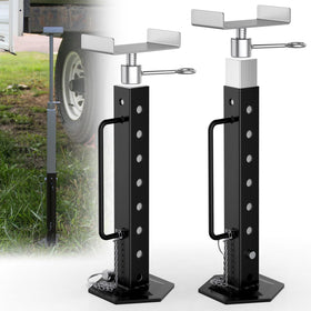 AUH front view of both support jacks showing stable mount and easy placement
