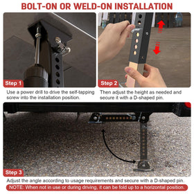 AUH installation hardware and rails displayed for easy bolt-on mounting
