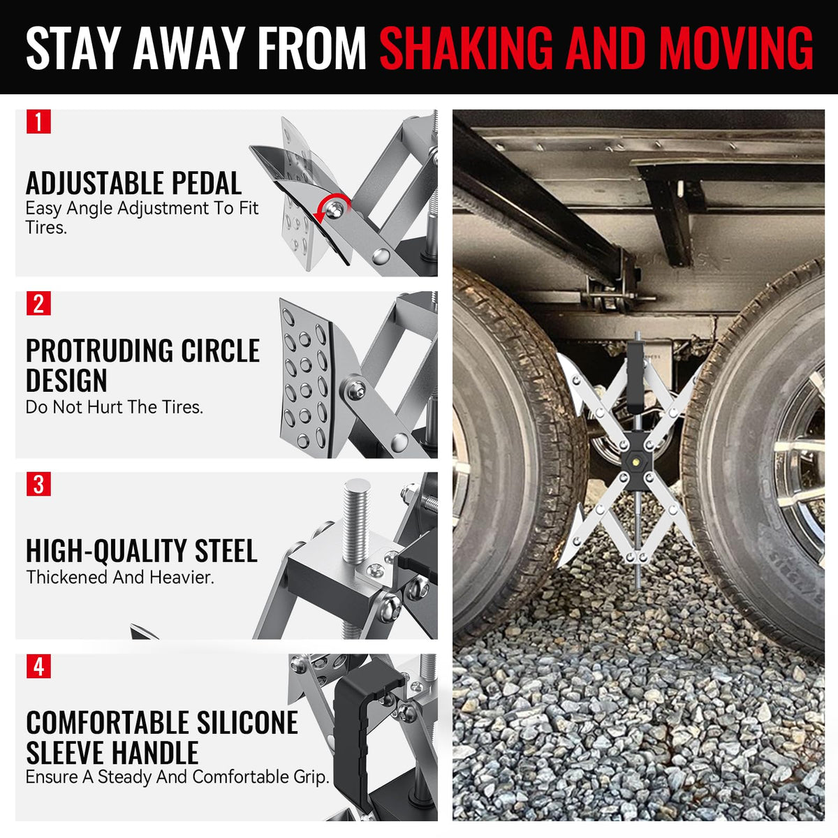 AUH raised tread footplate detail improving grip and slip prevention benefit