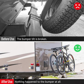 AUH mounted on RV showing scale and reinforced bumper strength