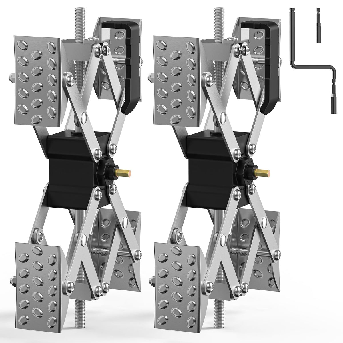 AUH front view of X-shape stabilizer showing robust steel construction and fit benefit