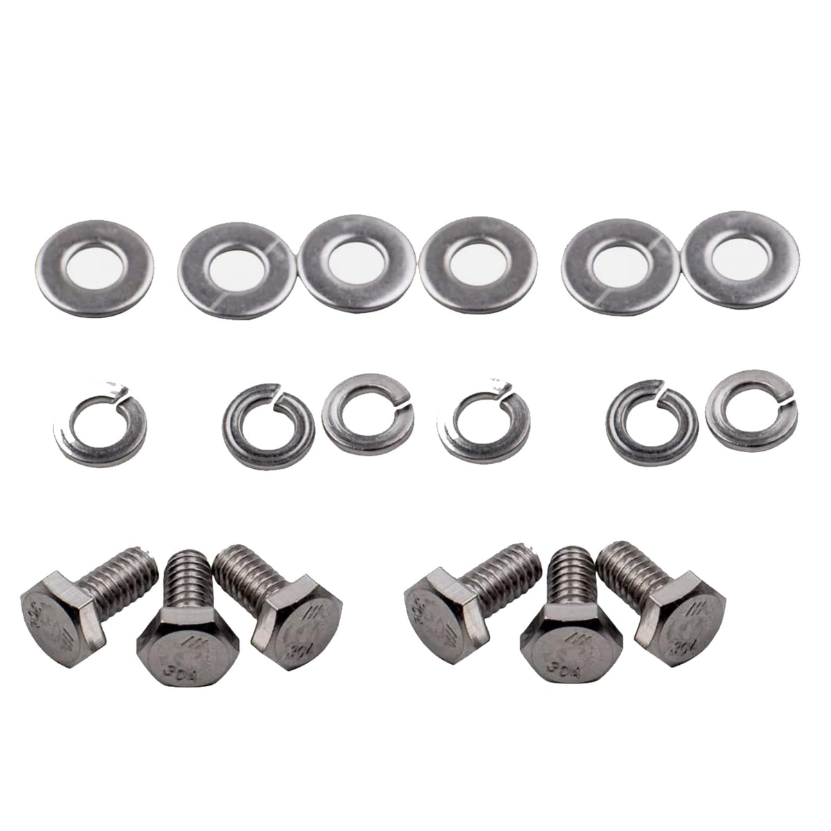AUIKTARER bolts installed on a small-block Chevy illustrating rust-free finish and improved appearance